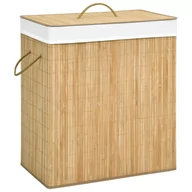 Kosze na bieliznę - vidaXL Bambusowy kosz na pranie, 100 L vidaXL - miniaturka - grafika 1