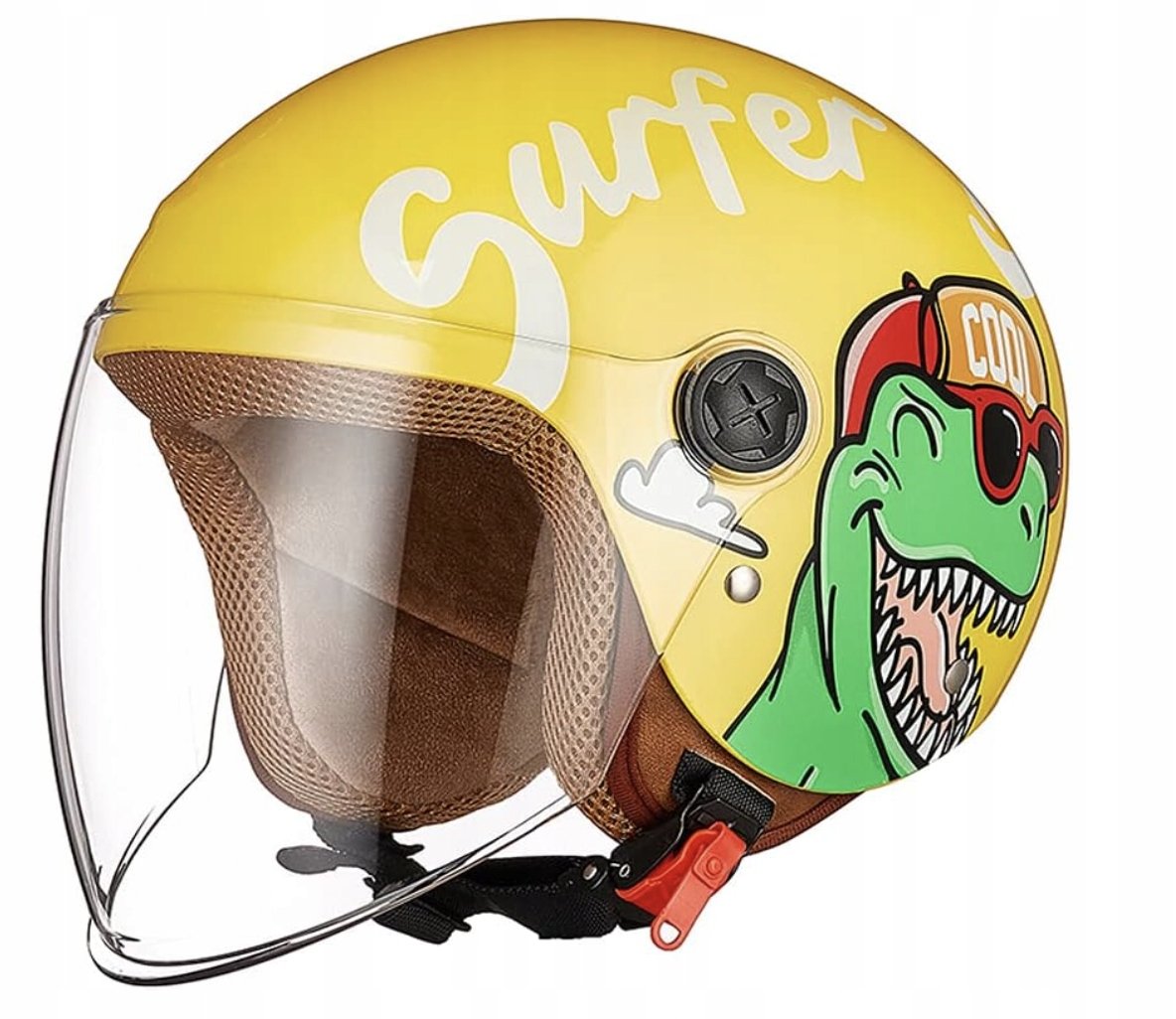 Freeup Dinozaur kask rowerowy motocyklowy rower hulajnoga rolki r. 48-55 cm