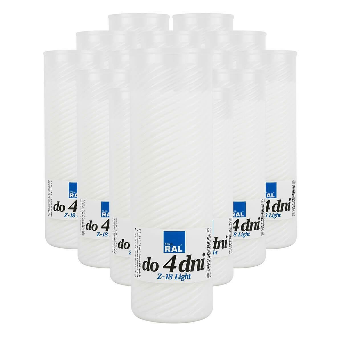 Wkłady do zniczy 18 cm do 4 dni 15 szt. Z-18L Opakowanie tradycyjnych zalewanych wkładów do zniczy z serii Z. Light.