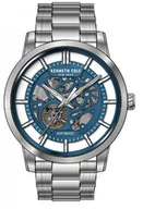 Zegarki męskie - Zegarek męski KENNETH COLE KCWGY0064302 granatowy klasyczny skeleton - miniaturka - grafika 1