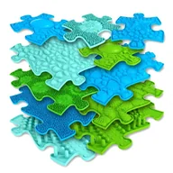 Maty edukacyjne - Mata Sensoryczna Ortopedyczna Puzzle 11 El. - Kolor Niebieski/zielony Lumarko! - miniaturka - grafika 1