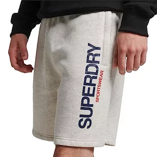 Bluzy męskie - Superdry Code Sportswear Loose Short Bluza męska, Kadet Szary Marl, XL - grafika 1
