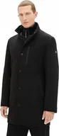 Płaszcze damskie - TOM TAILOR CZARNY WEŁNIANY PŁASZCZ KLASYCZNY Z PODSZEWKĄ XXL JPA - miniaturka - grafika 1
