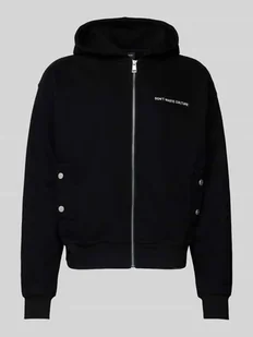 Bluza rozpinana z kapturem i nadrukiem z logo model ‘Baelen’ - Swetry męskie - miniaturka - grafika 1