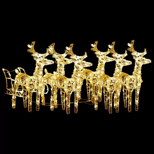 Lumarko Dekoracja świąteczna - renifery z saniami, 320 LED, akrylowa - Oświetlenie świąteczne - miniaturka - grafika 3