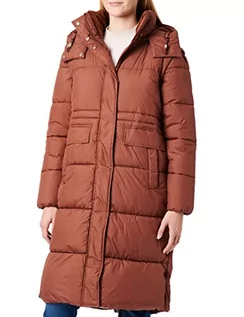 Płaszcze damskie - TOM TAILOR Damski Długi płaszcz zimowy 1032504, 30041 - Grounded Brown, XL - grafika 1