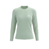 Koszulki sportowe damskie - COMPRESSPORT Koszulka biegowa damska z długim rękawem PERFORMANCE LS T-SHIRT aqua - miniaturka - grafika 1