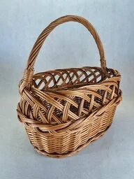 Koszyk wiklinowy Ażur ozdobny 38x24x40 cm - Kosze wiklinowe - miniaturka - grafika 1