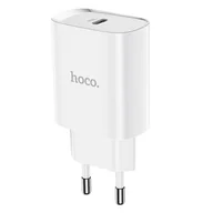 Ładowarki do telefonów - Hoco Ładowarka sieciowa Usb-C Pd20w Fast Charge Smart Charging N14 Biała - miniaturka - grafika 1