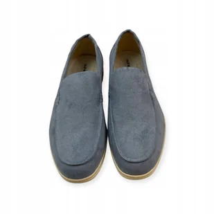 Mokasyny męskie zamszowe Old Money 43 - Mokasyny męskie - miniaturka - grafika 1