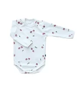 Body dla niemowląt - PINK NO MORE BODY Z DŁUGIM RĘKAWEM CHERRIES 56 cm - miniaturka - grafika 1