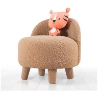 Fotele i pufy dla dzieci - Brązowy fotel dziecięcy z materiału bouclé Moouv – Balcab Home - miniaturka - grafika 1