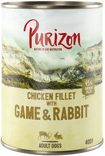 Purizon Purizon Adult, 6 x 400 g - Dziczyzna i królik z dynią i borówką brusznicą - Mokra karma dla psów - miniaturka - grafika 1