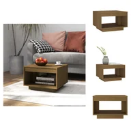 Ławy i stoliki kawowe - vidaXL Stolik kawowy miodowy brąz 50x50x33,5 cm lite drewno sosnowe - Stoliki kawowe - miniaturka - grafika 1