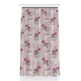 Zasłona z nadrukiem gotowa Papier i peonie 150x260, Fabricsy - Zasłony - miniaturka - grafika 1