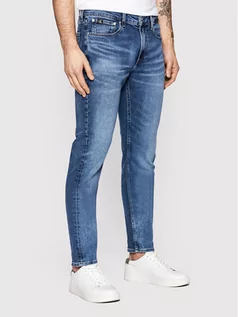 Spodnie męskie - Calvin Klein Jeansy J30J320450 Niebieski Slim Fit - grafika 1