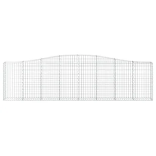 VIDAXL Kosze gabionowe, 7 szt, 400x30x100/120 cm, galwanizowane żelazo - Ogrodzenia - miniaturka - grafika 5