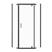 Kabiny prysznicowe - Kabina prysznicowa NEPER pięciokątna 80x80cm czarna SEVANTE - miniaturka - grafika 1