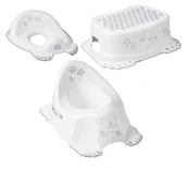 Nocniki - Zestaw NOCNIK grający PODNÓŻEK nakładka na sedes SOWY BIAŁY - miniaturka - grafika 1