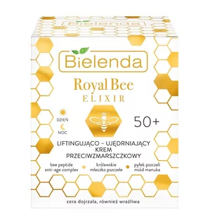 Bielenda ROYAL BEE ELIKSIR krem do twarzy przeciwzmarszczkowy LIFTINGUJĄCO-UJĘDRNIAJĄCY 50+, 50 ml 22160 - Kremy do twarzy - miniaturka - grafika 1