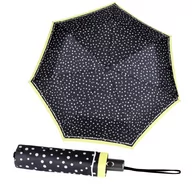 Parasole - Parasol damski Knirps K.870 automatyczny składany czarny wzór groszki - miniaturka - grafika 1