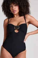 Stroje kąpielowe - Hunkemöller Modelujący strój kąpielowy Cabo Czarny - miniaturka - grafika 1