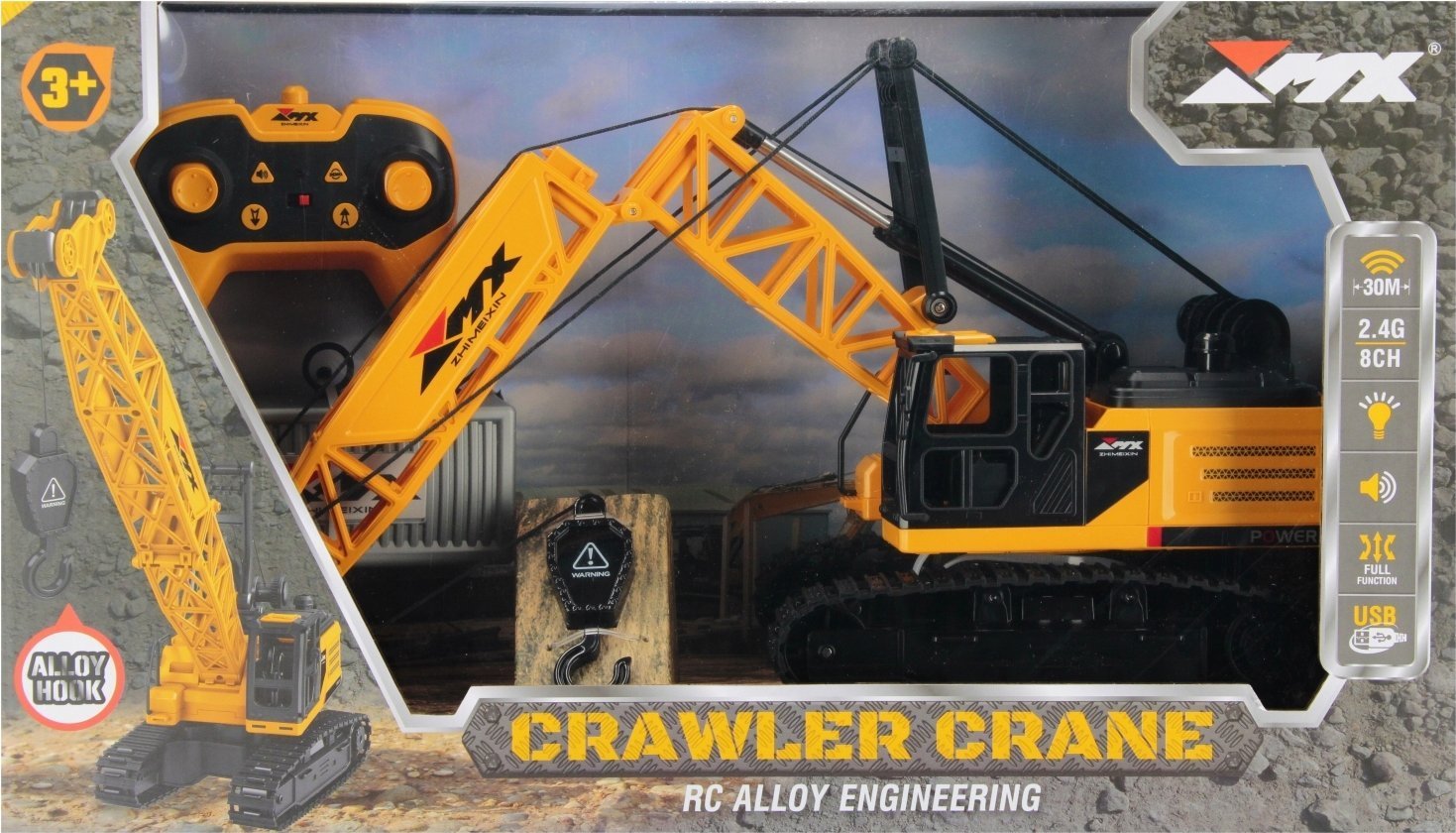 Mega Creative MASZYNA BUD DZWIG R/C FF LAD 32X54X14 MC WB 12