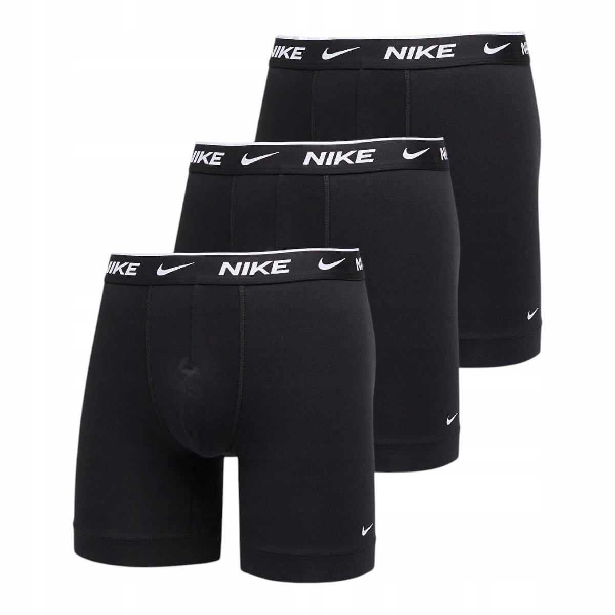 NIKE BOKSERKI MĘSKIE COTTON STRETCH BOXER BRIEF 3P CZARNE r.L