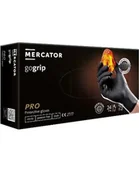 Rękawiczki jednorazowe - Mercator Gogrip Black rękawice nitrylowe bezpudrowe rozmiar M 50 sztuk - miniaturka - grafika 1