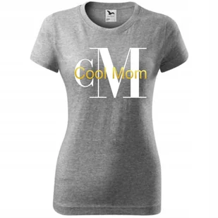 Damska Koszulka na Dzień Mamy Cool mom na Prezent dla Mamy Urodziny ciemnoszary melanż XXL - Koszulki i topy damskie Damska Koszulka na Dzień Mamy Cool mom na Prezent dla Mamy Urodziny ciemnoszary melanż XXL - Koszulki i topy damskie - miniaturka - grafika 1