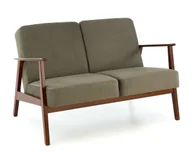 Sofy i kanapy - Oliwkowa drewniana sofa tapicerowana H9-D49 - miniaturka - grafika 1