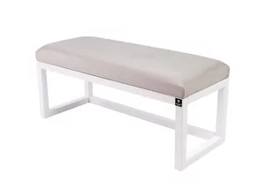 Emra Wood Design, Ławka na buty LPG-2 70 cm, białe siedzisko gładkie, srebrny - Ławki do przedpokoju - miniaturka - grafika 1