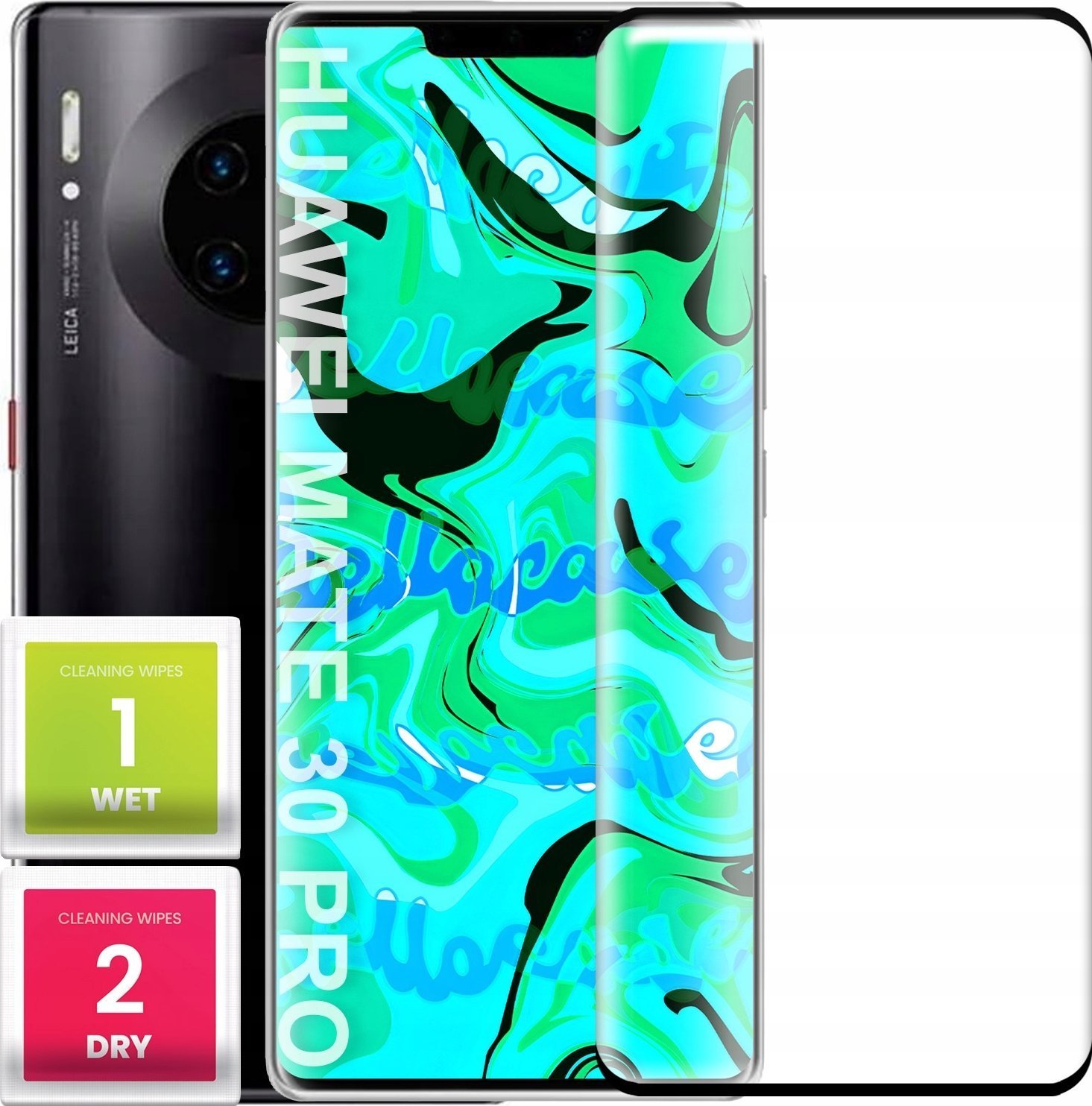 Szkło Hartowane PREMIUM Do Huawei Mate 30 Pro Curved, 5D, 9H, Ochronne