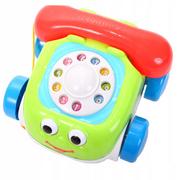 Zabawki interaktywne dla dzieci - MalPlay, telefon gadułki kolorowy auto na sznurku telefonik - miniaturka - grafika 1