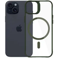 Etui i futerały do telefonów - Etui 3MK Satin Guardx MagCase do Apple iPhone 15 Przezroczysto-zielony - miniaturka - grafika 1