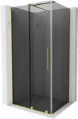Kabiny prysznicowe - Mexen Velar kabina prysznicowa rozsuwana 120x110 cm, grafit, złota szczotkowana - 871-120-110-41-55 - miniaturka - grafika 1
