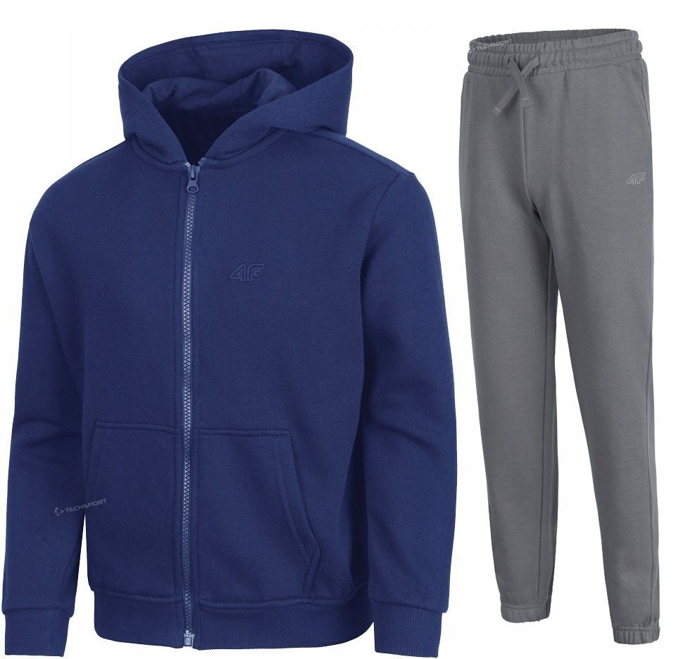 4F OCIEPLANY CHĹOPIÄCY DRES KOMPLET BLUZA ROZPINANA SPODNIE / rozm 164