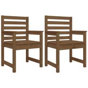 Fotele i krzesła ogrodowe - Krzesła ogrodowe, 2 szt., miodowy brąz, 60x48x91 c - miniaturka - grafika 1