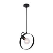 Lampy sufitowe - Czarna nowoczesna wisząca lampa koło - V056-Elegio - miniaturka - grafika 1