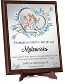 Ikony i obrazy sakralne - Obrazek z życzeniami i dedykacją na pamiątkę chrztu świętego dla chłopca - miniaturka - grafika 1
