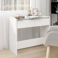 Konsole i sekretarzyki - shumee shumee Stolik konsolowy biały 89x41x76,5 cm - miniaturka - grafika 1