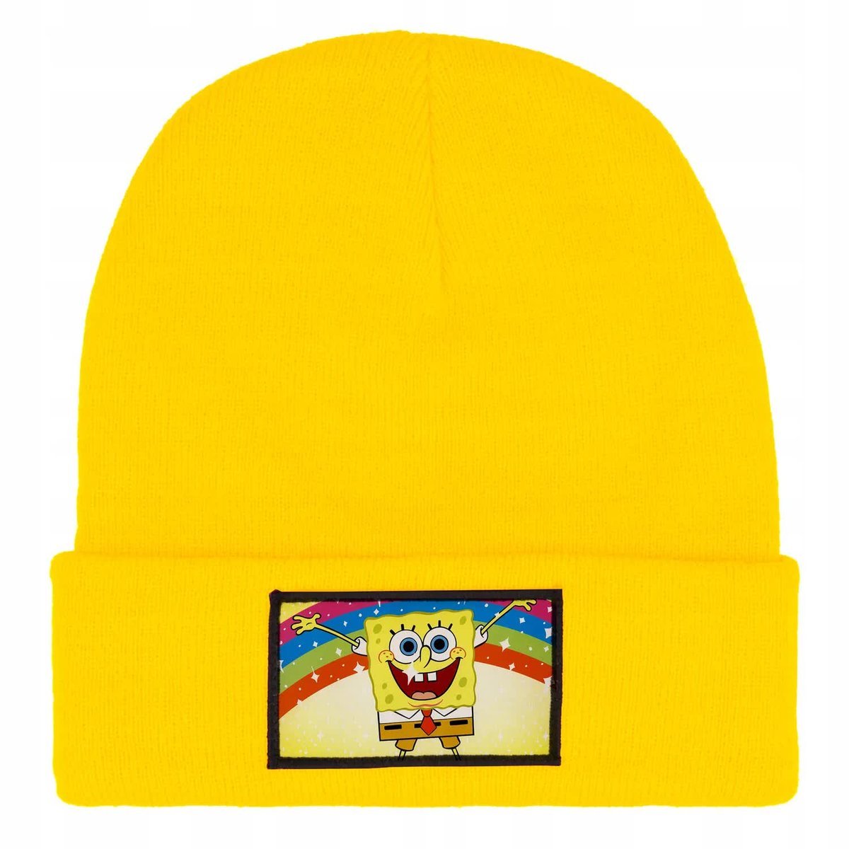 Czapka Zimowa Dziecięca SPONGEBOB TĘCZA Bajka Prezent Wzory Żółta