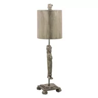 Lampy stojące - Elstead Lighting Caryatid Silver Table Lamp FB/CARYATID-S Elstead lampa stołowa abażurowa stylowa FB/CARYATID-S) - miniaturka - grafika 1