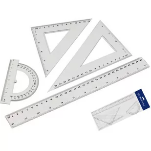 Starpak Komplet geometryczny 4 elementy 174932 - Linijki, ekierki - miniaturka - grafika 1