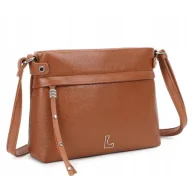 Torebki damskie - Damska Listonoszka LUIGISANTO Brązowa Skóra Eko - miniaturka - grafika 1