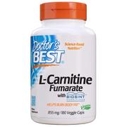 Odchudzanie i oczyszczanie - Doctor's Best L-Carnitine Fumarate - Fumaran L-Karnityny 855 mg (180 kaps.) - miniaturka - grafika 1