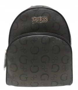 GUESS PLECAK MIEJSKI BRĄZOWY Z NADRUKIEM LOGO NA ZAMEK GMB - Plecaki - miniaturka - grafika 1