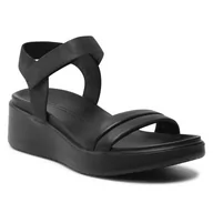 Sandały damskie - Ecco Sandały Flowt Wedge Lx W 27330351052 Black/Black - miniaturka - grafika 1