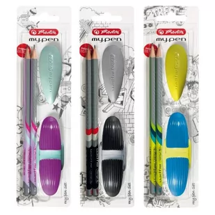 Herlitz  Zestaw My.Pen Ołówek (2szt), temperówka, gumka - Artykuły biurowe - miniaturka - grafika 1
