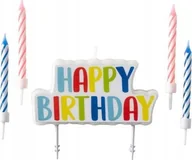 Urodziny dziecka - AMSCAN Świeczki urodzinowe Happy Birthday 4 sztuki 9904368 - miniaturka - grafika 1